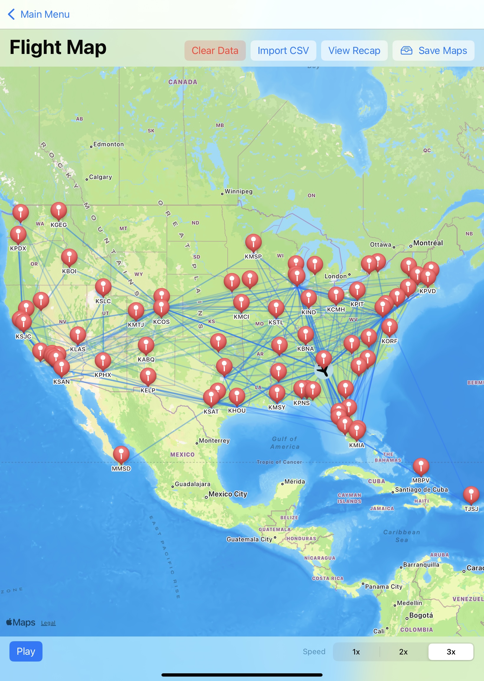 Custom Flight Map